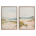 Sylvie Beaded Tranquil Landscape III and V Framed Canvas Art Set of 2 by Amy Lighthall