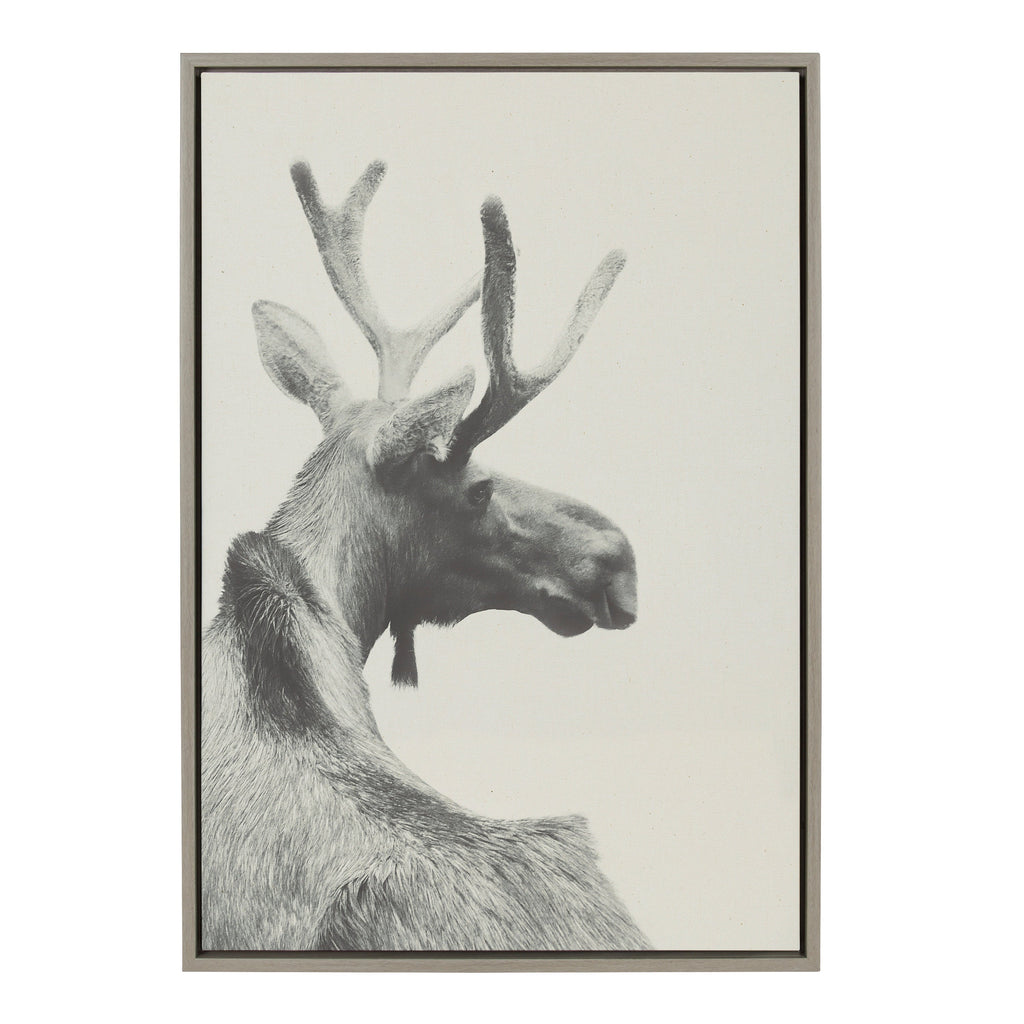 Sylvie Moose BW Framed Canvas by Emiko and Mark Franzen of F2Images