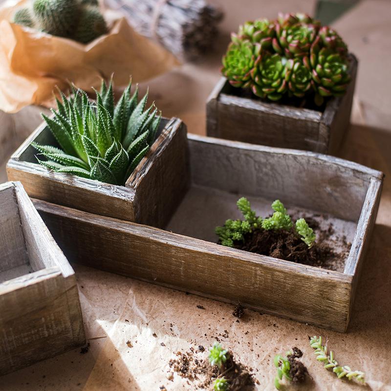 Solid Wood Table Box Set, 4 Pieces