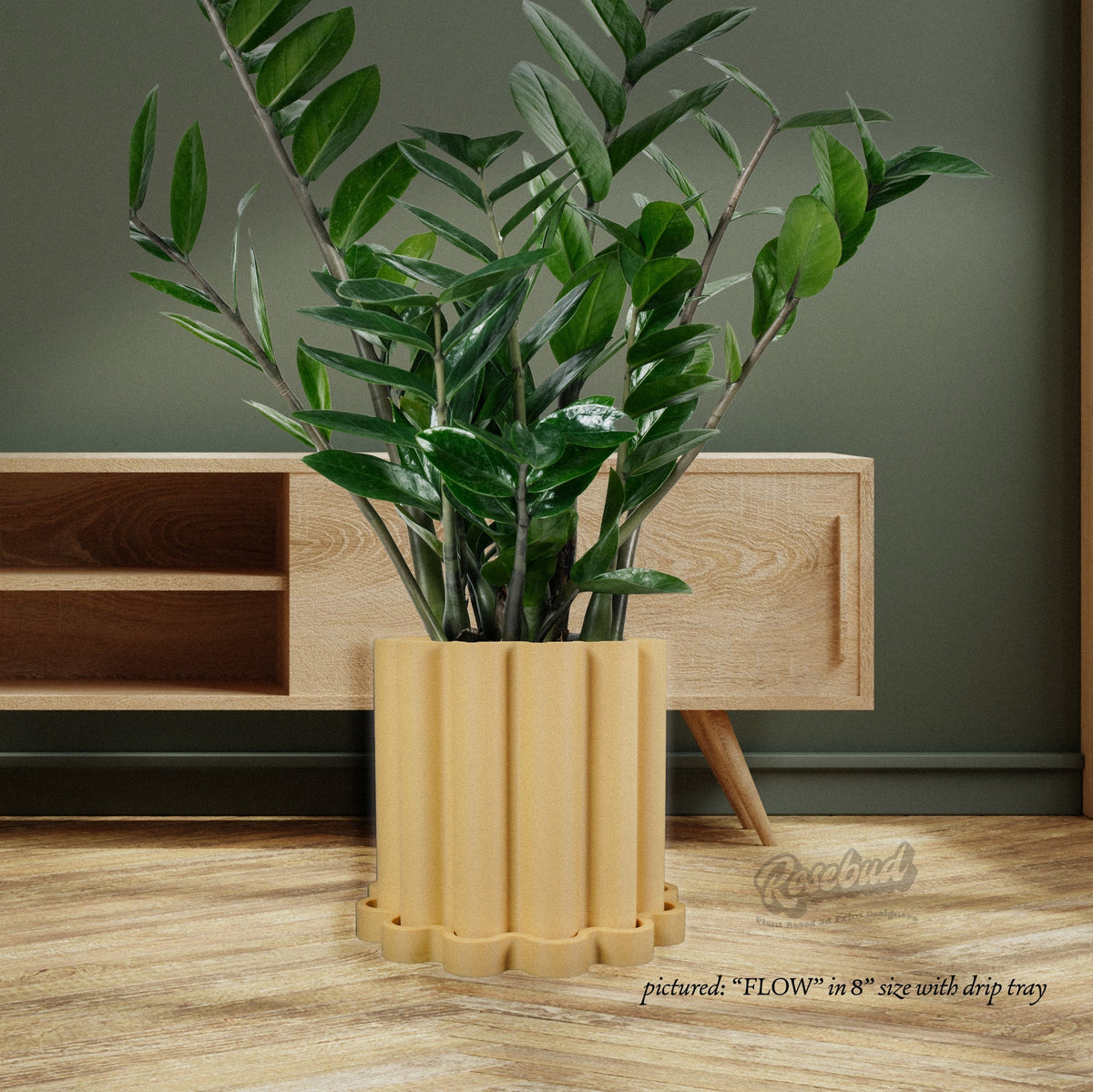 Funky Flow Planter with Drainage and Unique Tray