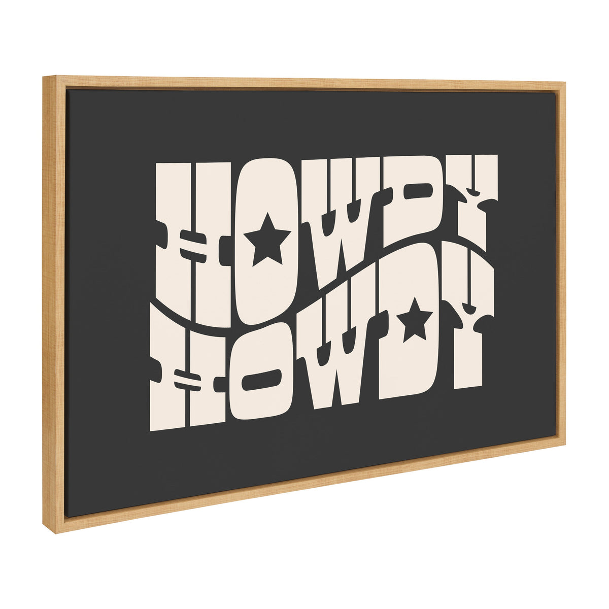 Sylvie Howdy Star Landscape Black Framed Canvas by Honey Island Studio