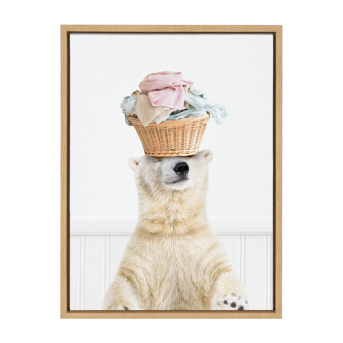 Sylvie Sorting Life Polar Bear 2 Framed Canvas by Amy Peterson Art Studio