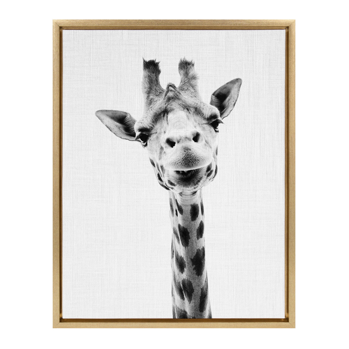 Sylvie Giraffe Framed Canvas by Simon Te of Tai Prints