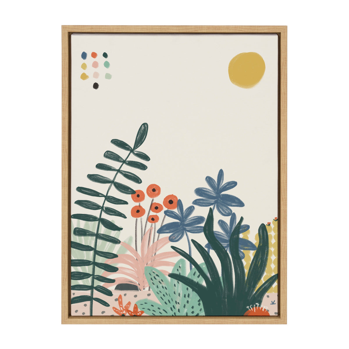 Sylvie Zen Garden 2 Framed Canvas by Kelly Knaga
