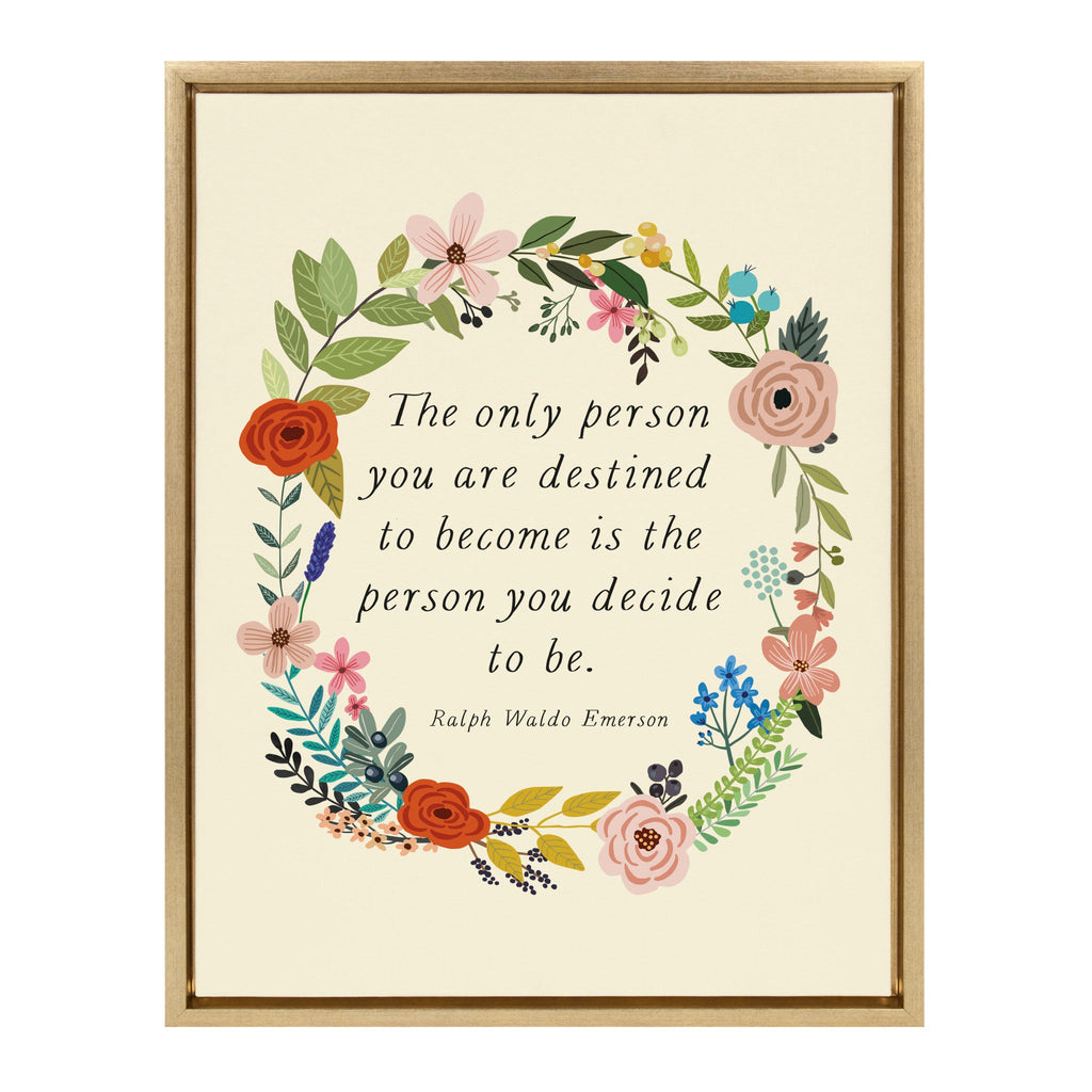 Sylvie MC441 The Only Person Framed Canvas by Mia Charro
