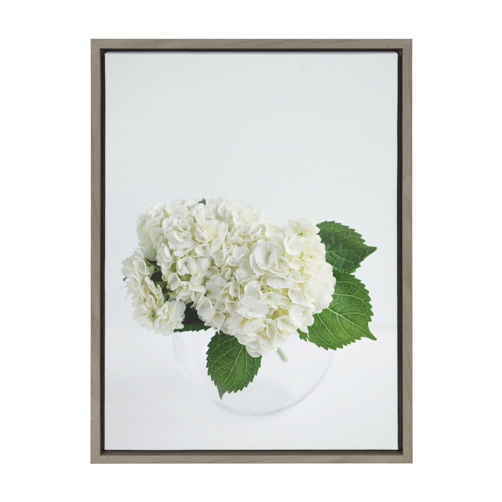 Sylvie Hydrangea Cluster Framed Canvas by Emiko and Mark Franzen of F2Images