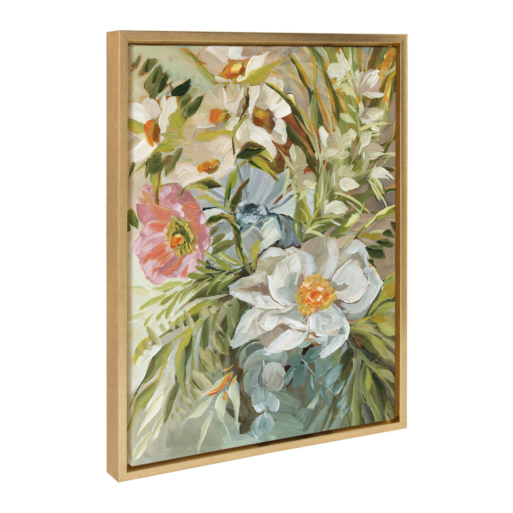 Sylvie Flower Garden Framed Canvas by Annie Quigley