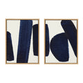 Sylvie Japandi 26 1 and 2 Framed Canvas Art Set of 2 by Rocket Jack