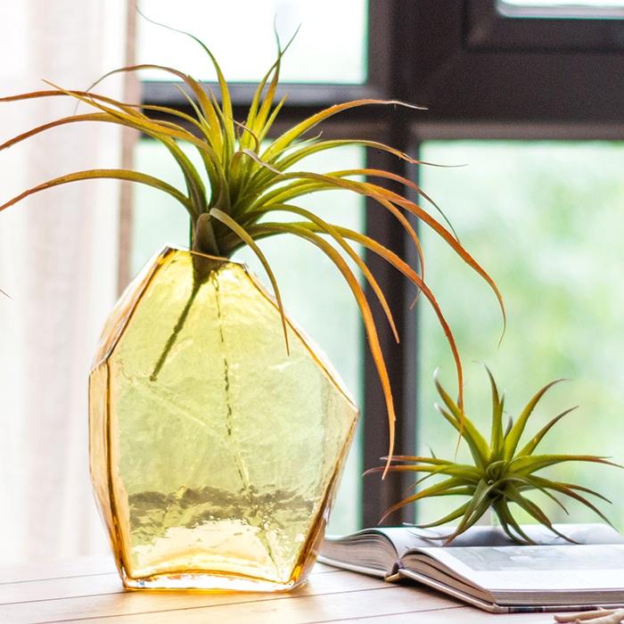 Hand-Blown Glass Vase in Various Colors