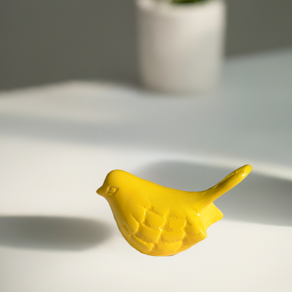 Vibhsa Bird Figurines Symbols of Health & Happiness (Yellow)