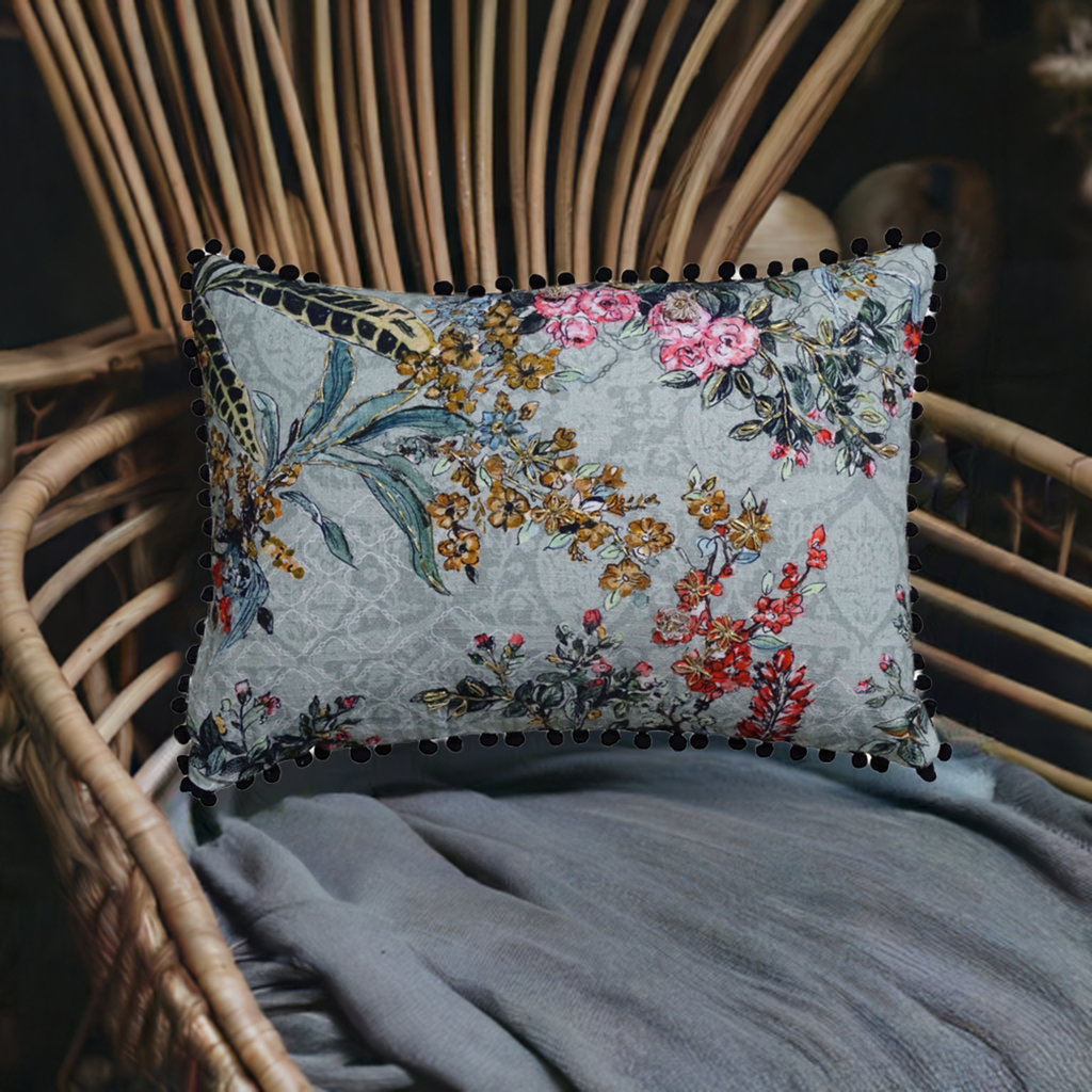 Vibhsa Hand Illustrated 14"X20" Decorative Pillow