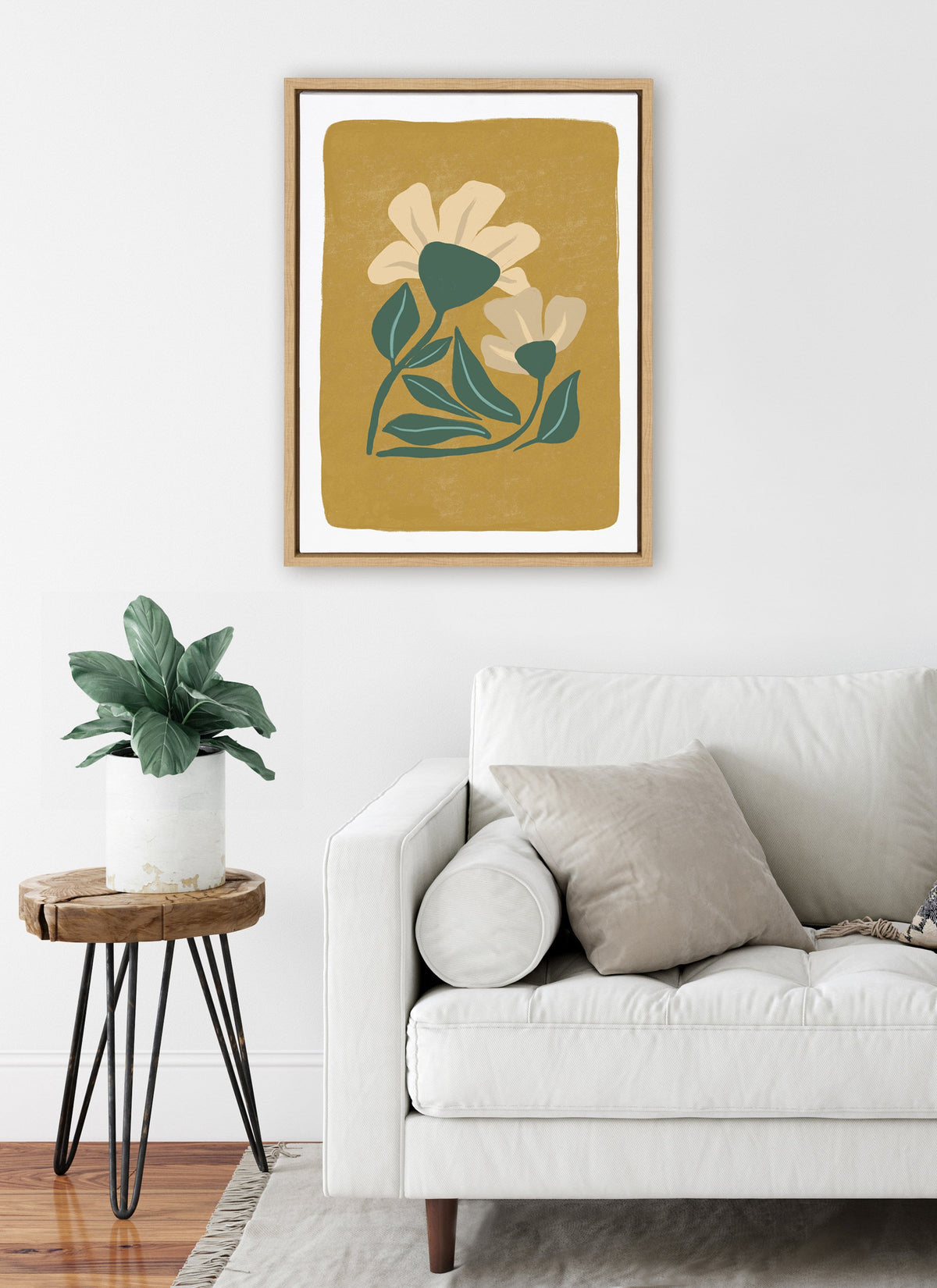 Sylvie Happy Flowers Framed Canvas by Oris Eddu