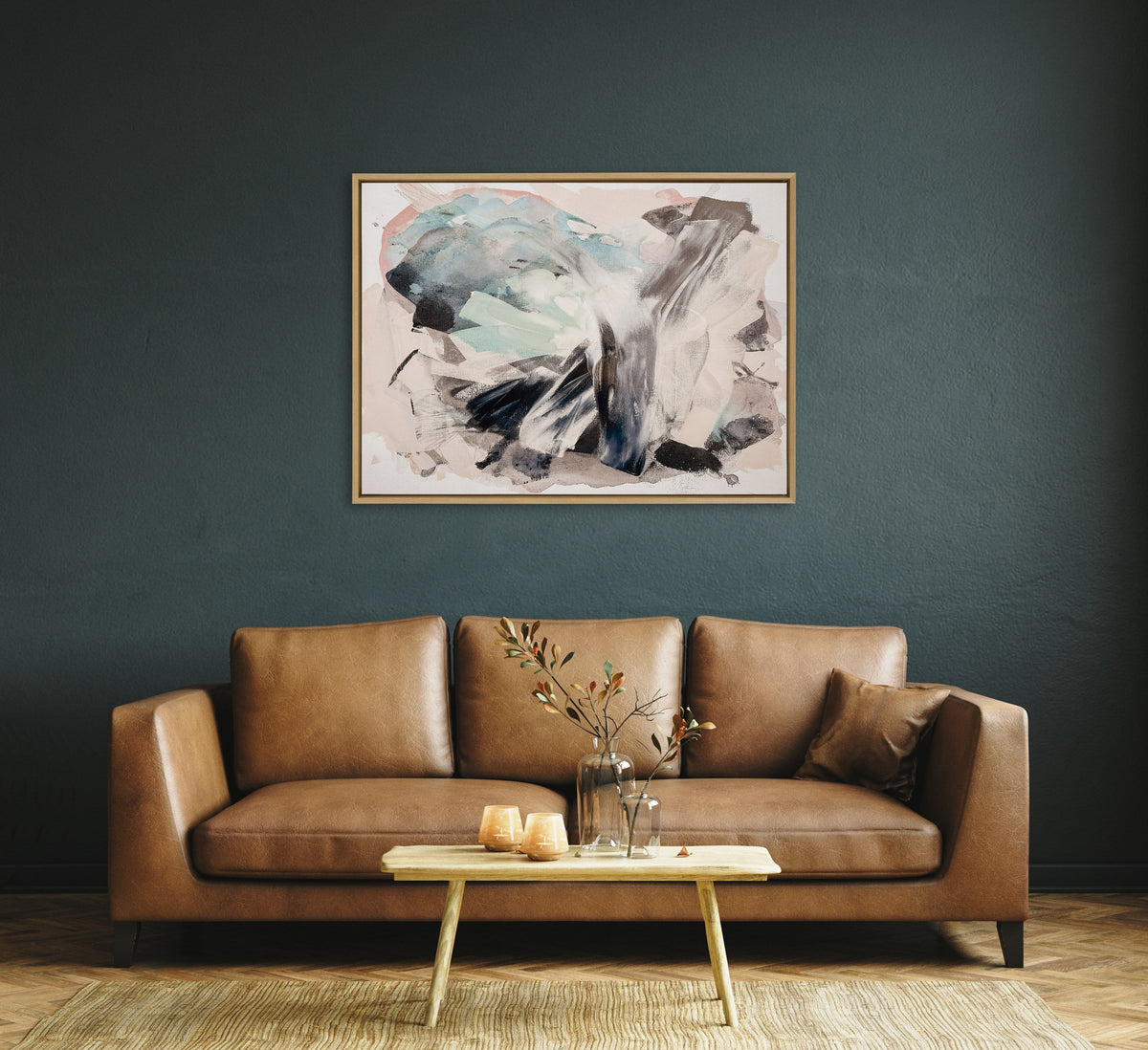 Sylvie Painted Flow II Framed Canvas by Amy Lighthall