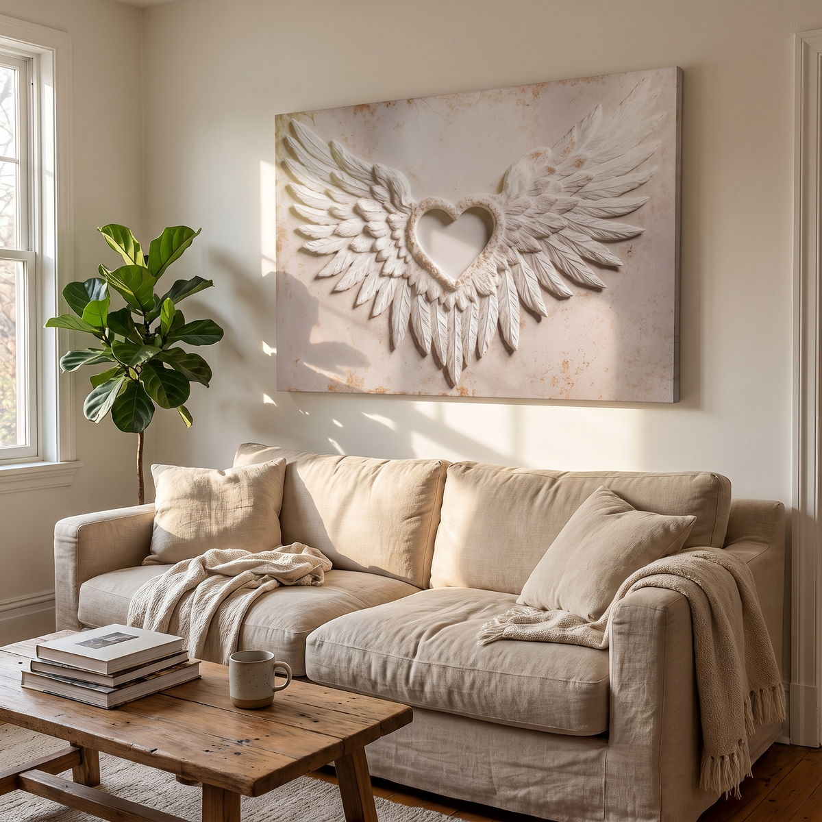 Wings of Love Abstract Wall Art II