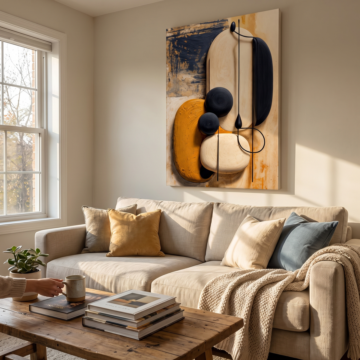 Orange Abstract Harmony Wall Art