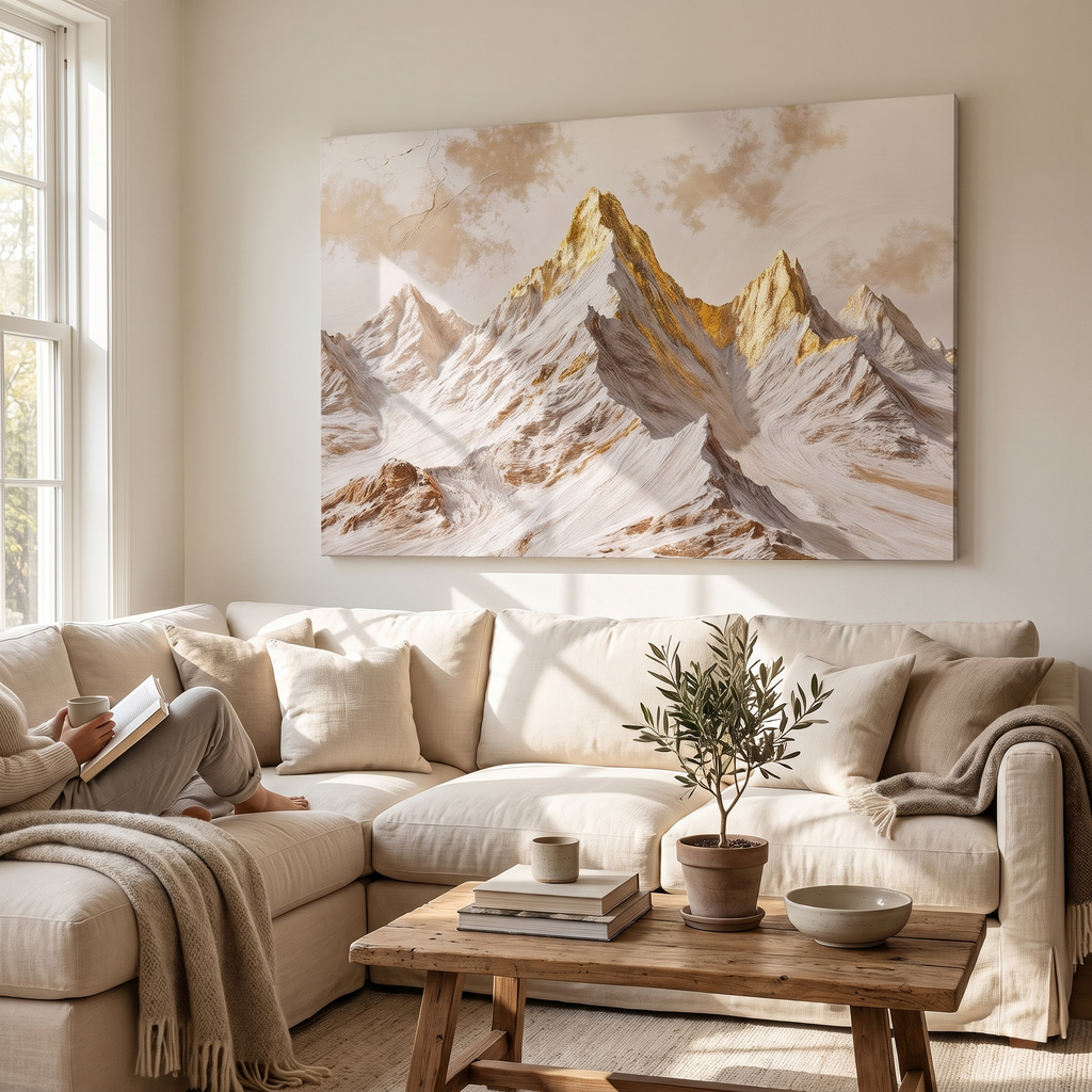 Golden Peaks Wall Art