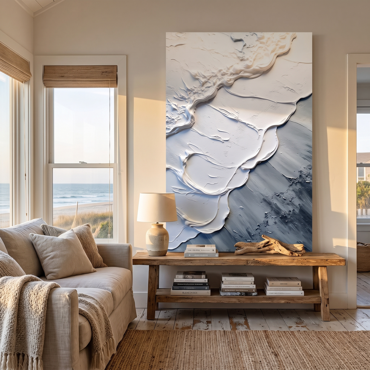 Abstract Minimalist Wave Wall Art II