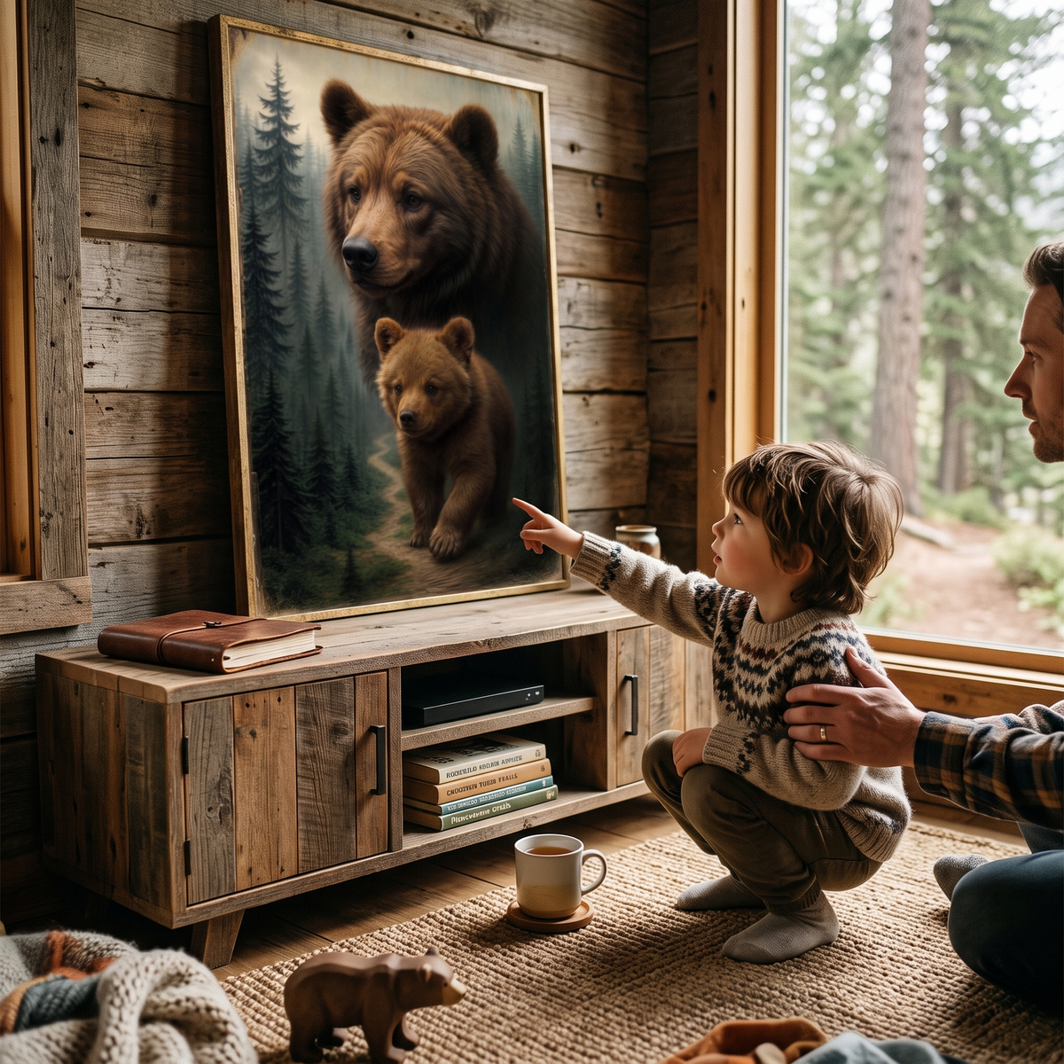 Path of the Wild Kin Bear and Cub Wall Art