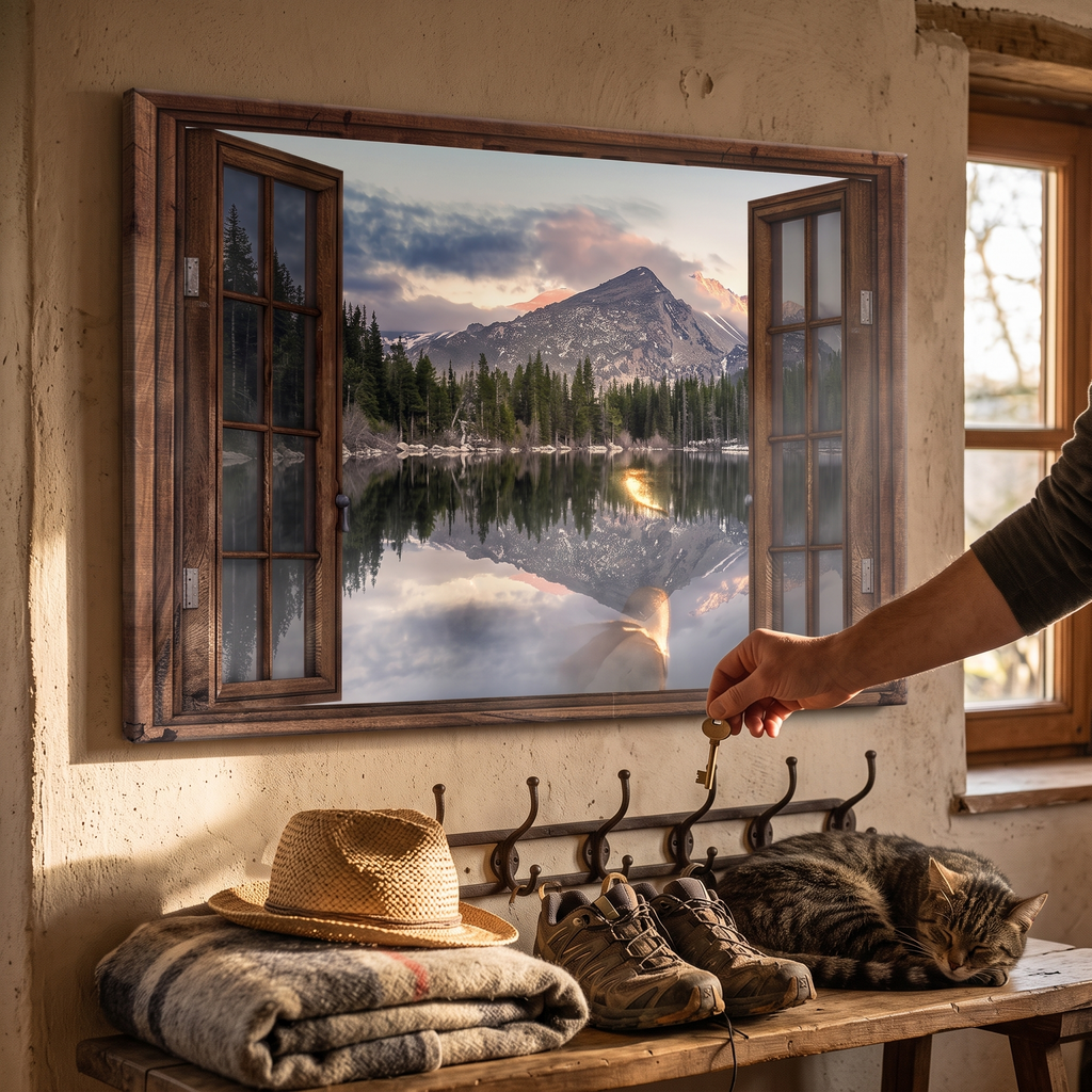 Calming Lake Scenery Canvas Wall Art