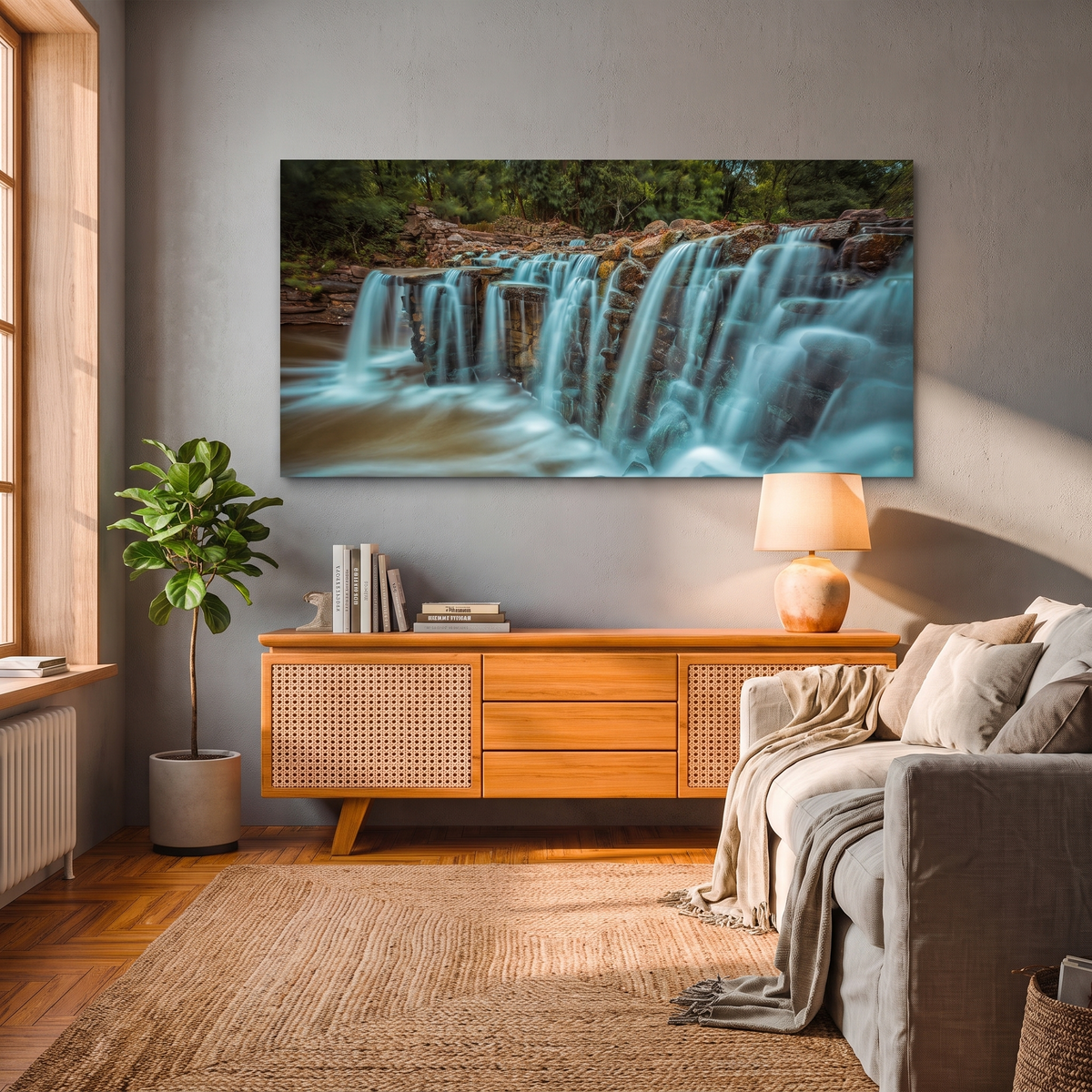 Cascading Waterfall Canvas Wall Art