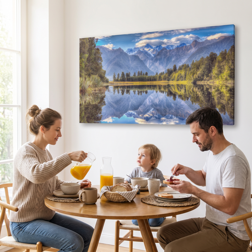 "Mirror Lake", Lake Matheson Canvas Wall Art