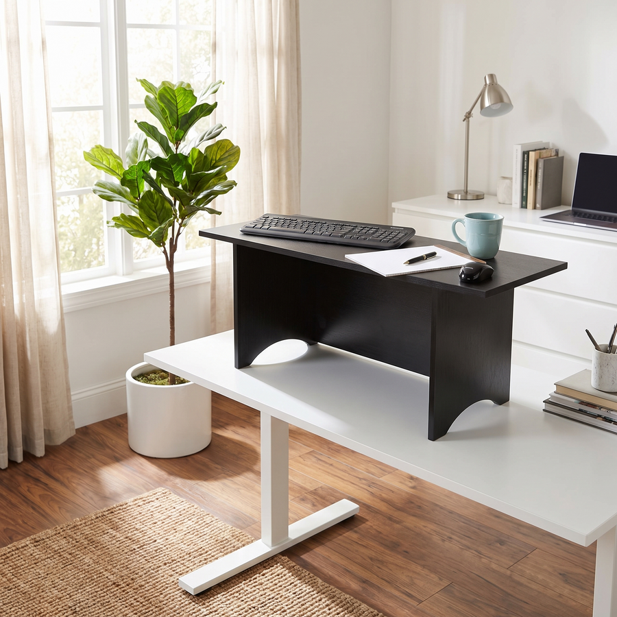 Miracle Desk Tall Portable Standing Desk Converter, Black