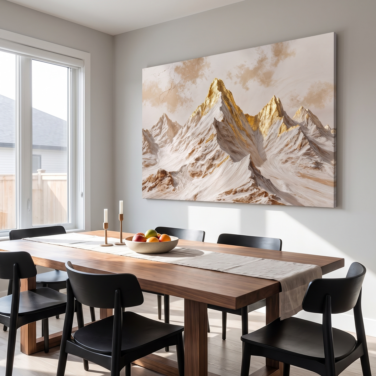 Golden Peaks Canvas Wall Art, Gallery Wrapped and Ready