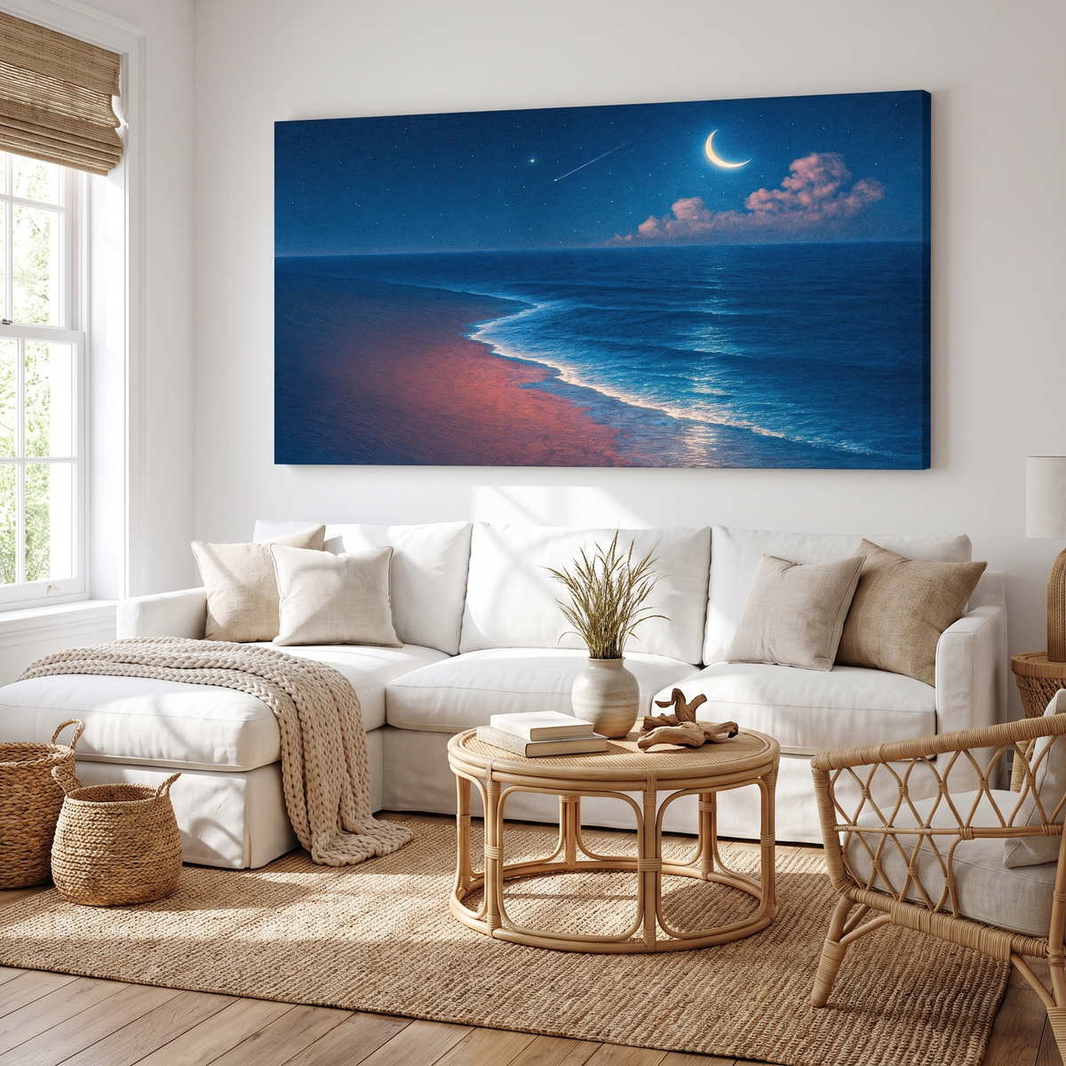 Beach Shoreline Coastal Canvas Wall Art V