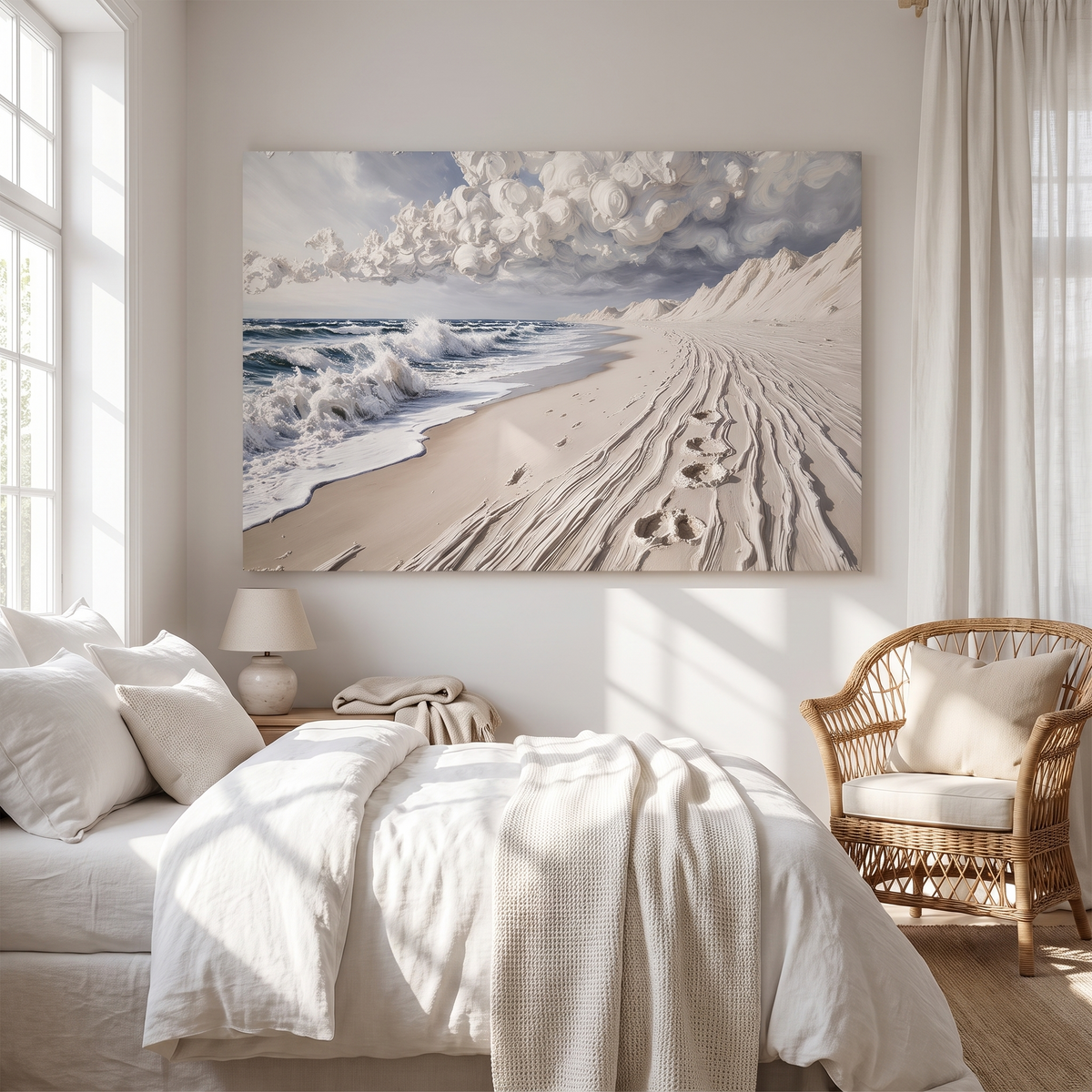 Footprints in the Sand Canvas Wall Art