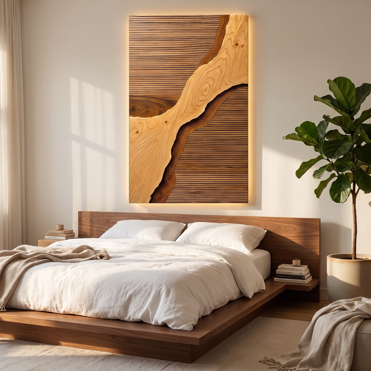 Wood Rift Canvas Wall Art, Large Format, Shipped Ready