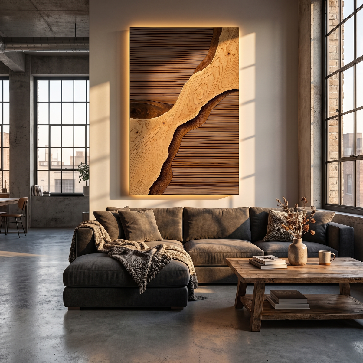 Wood Rift Canvas Wall Art