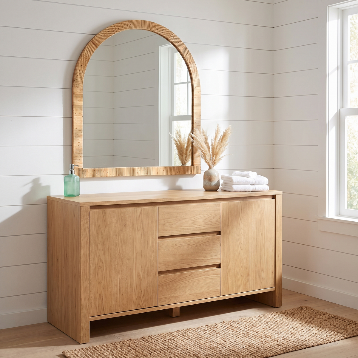 Rahfy Arch Framed Wall Mirror, Three finishes, two sizes