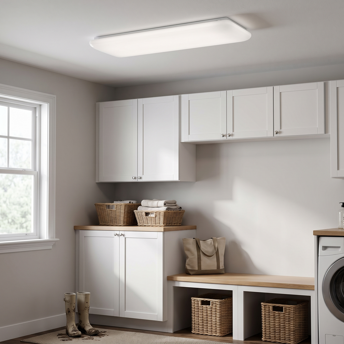 RP Lighting Cloud 1-Light Integrated LED Puff Ceiling Light, 52 inch W, Install, shipping and returns