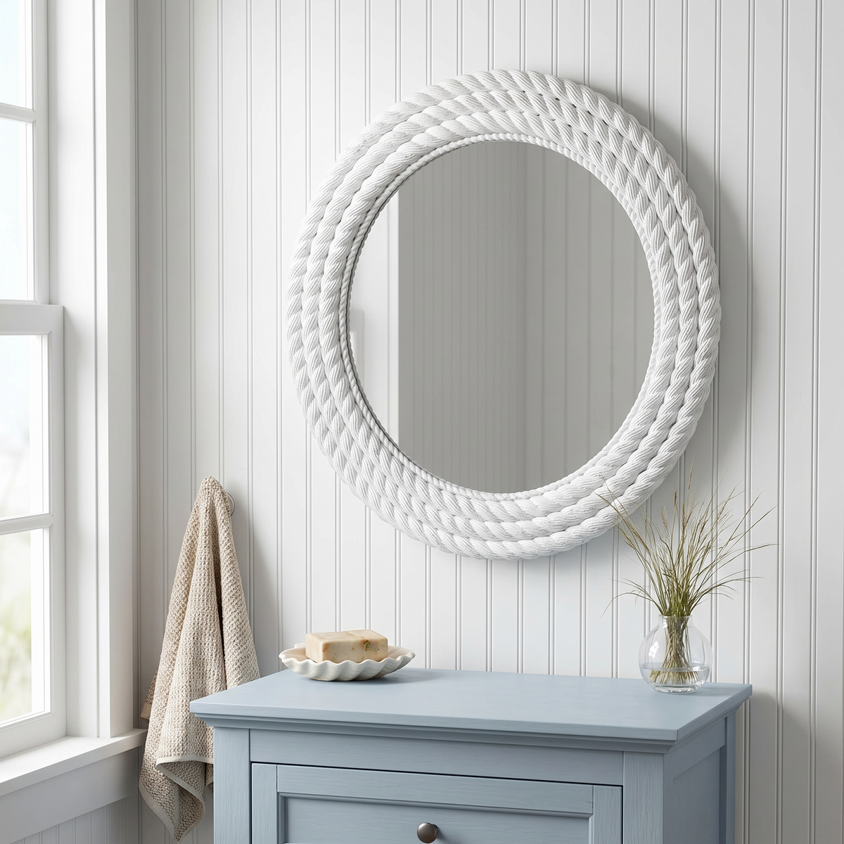 Polverigi Round White Mirror