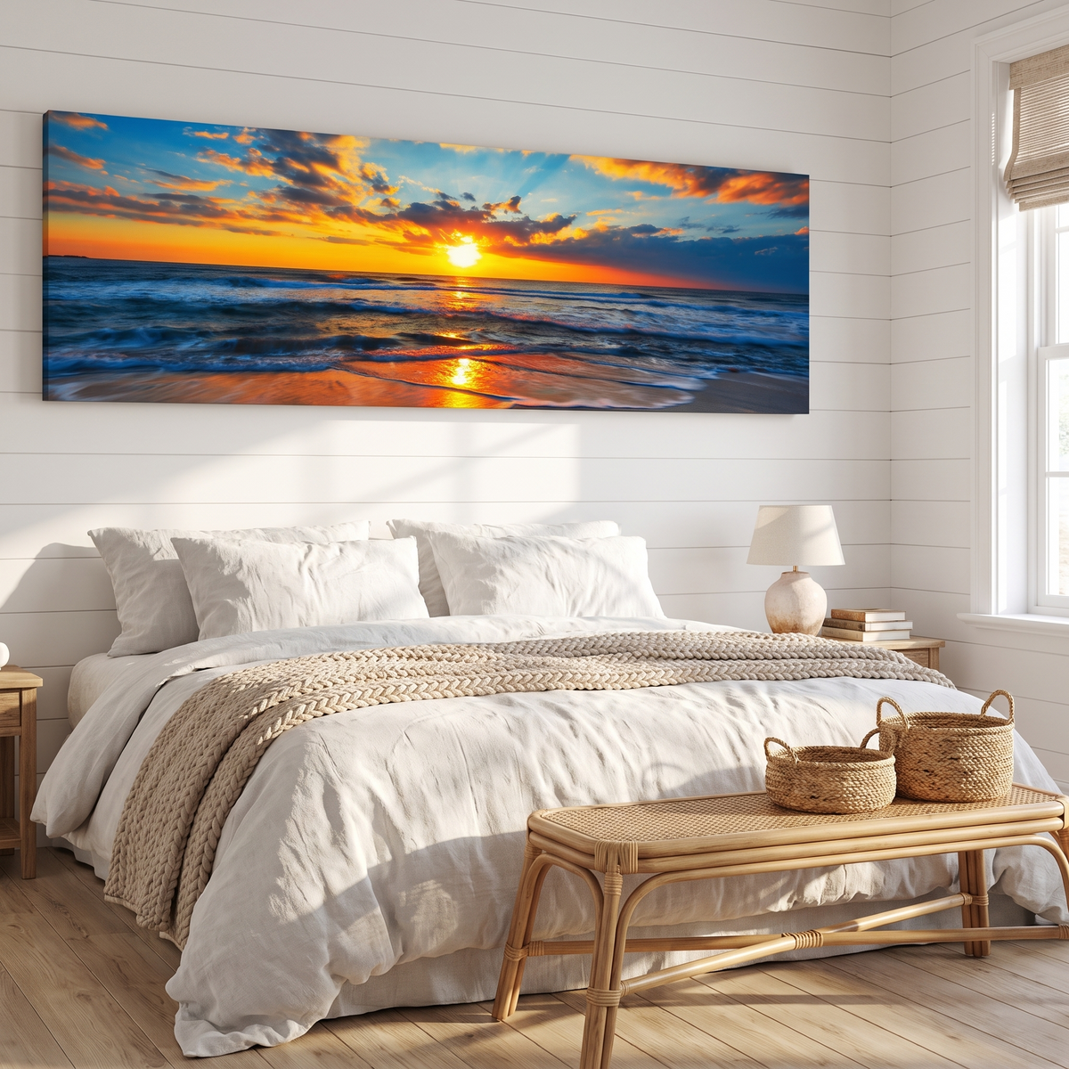 Sunrise On Atlantic Ocean Canvas Wall Art II