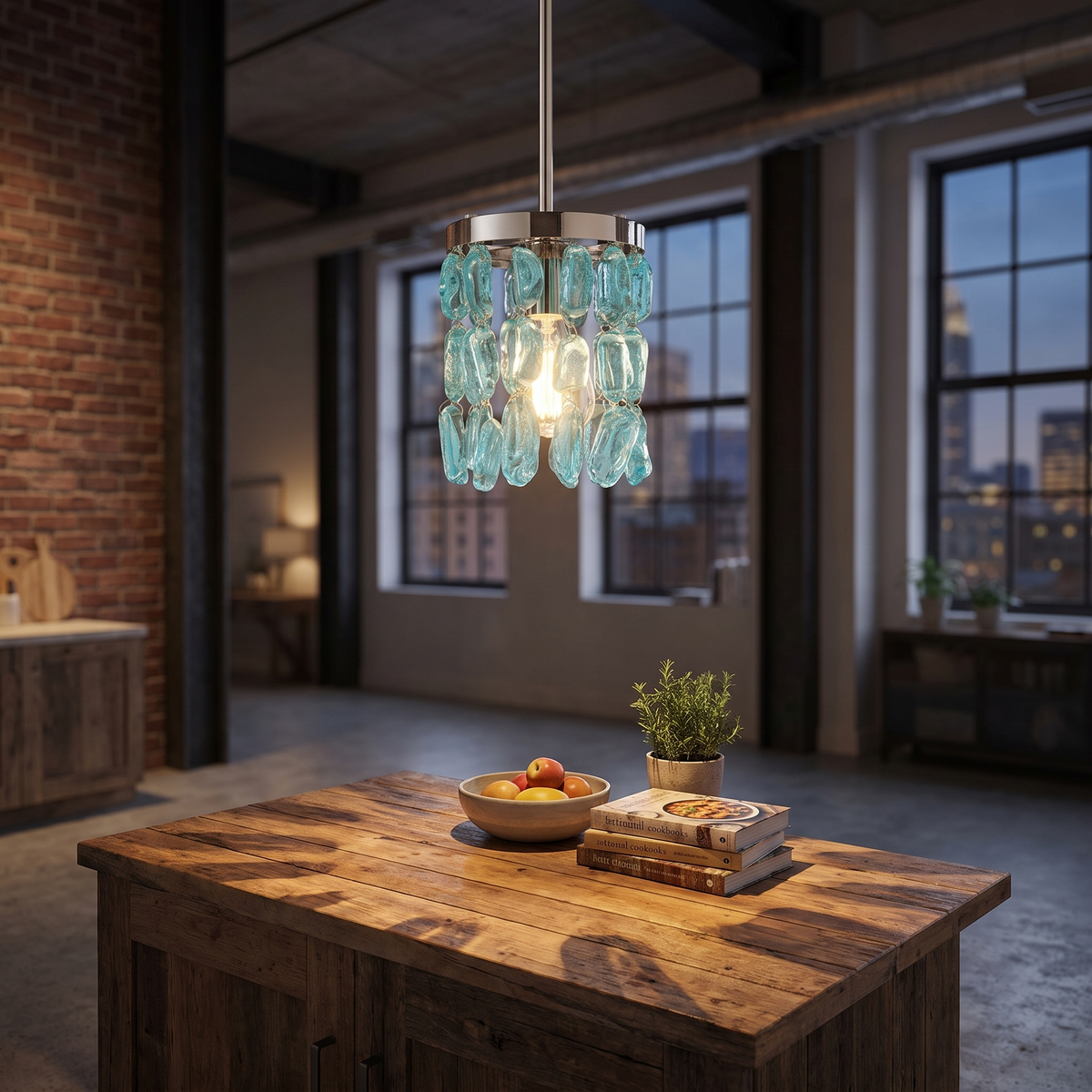 Gotham Pendant Light, shown in use