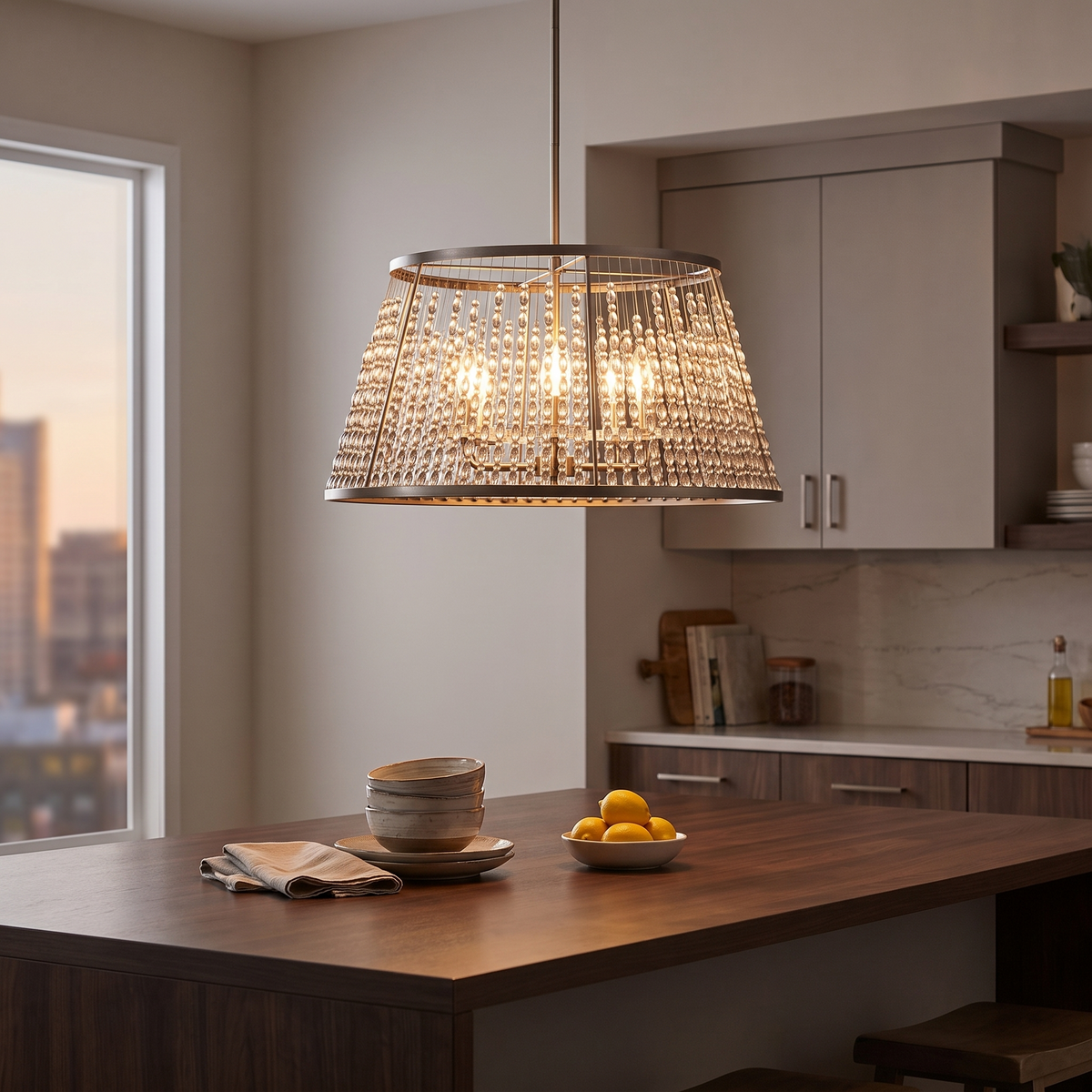 Pearce Pendant Light, shown in use