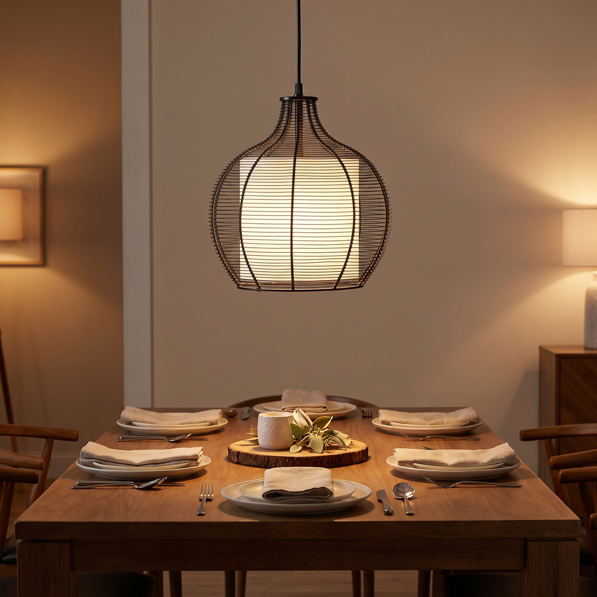 Thebes Pendant Light, shown in use