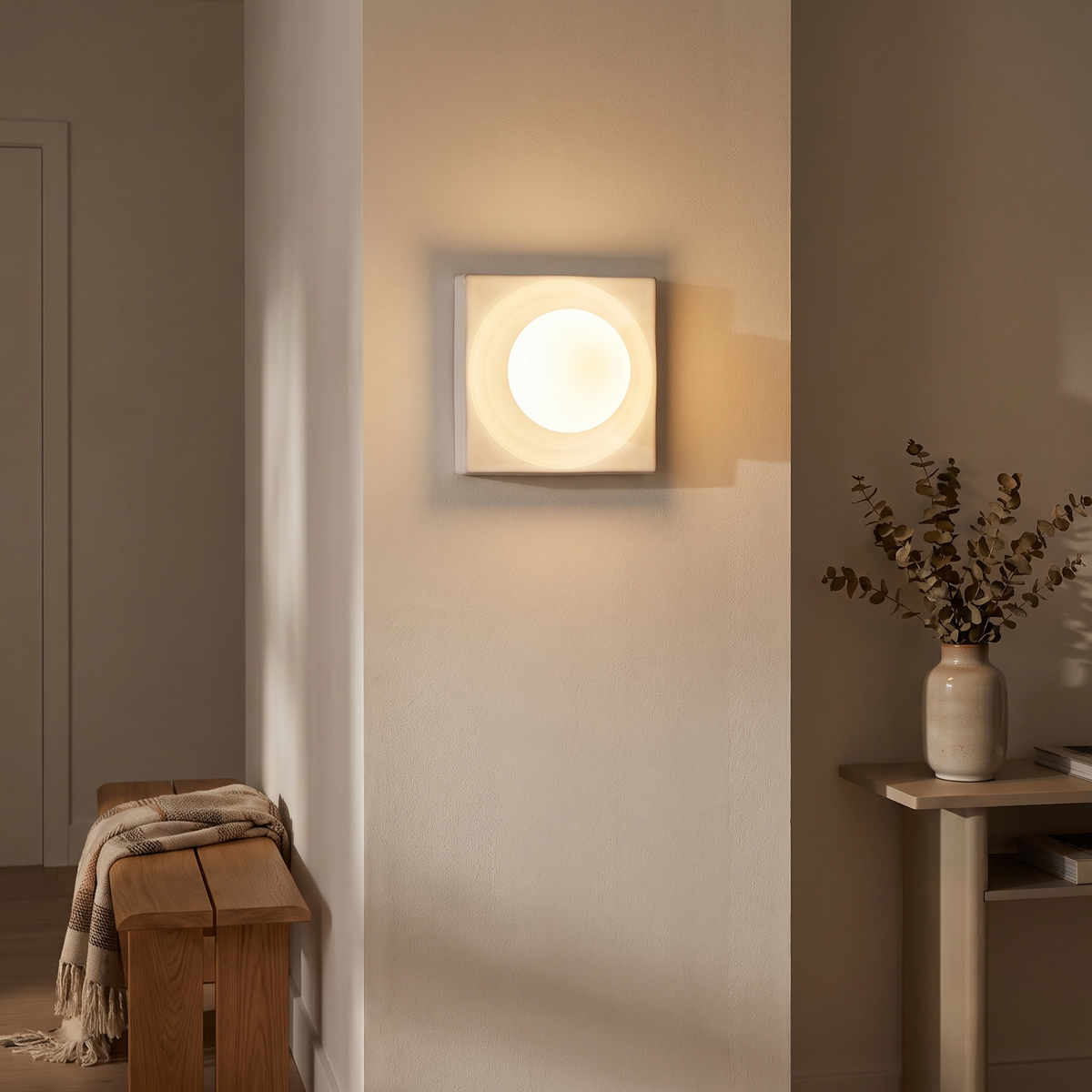 Cubic Wall Sconce, shown in use