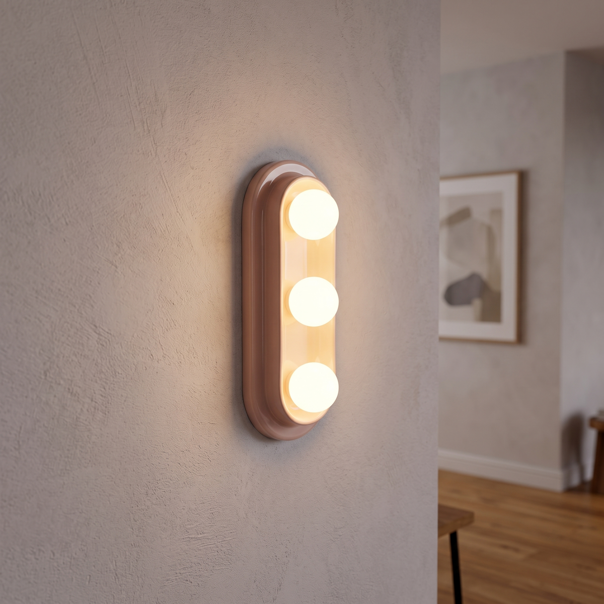 Q Triple Wall Sconce, shown in use