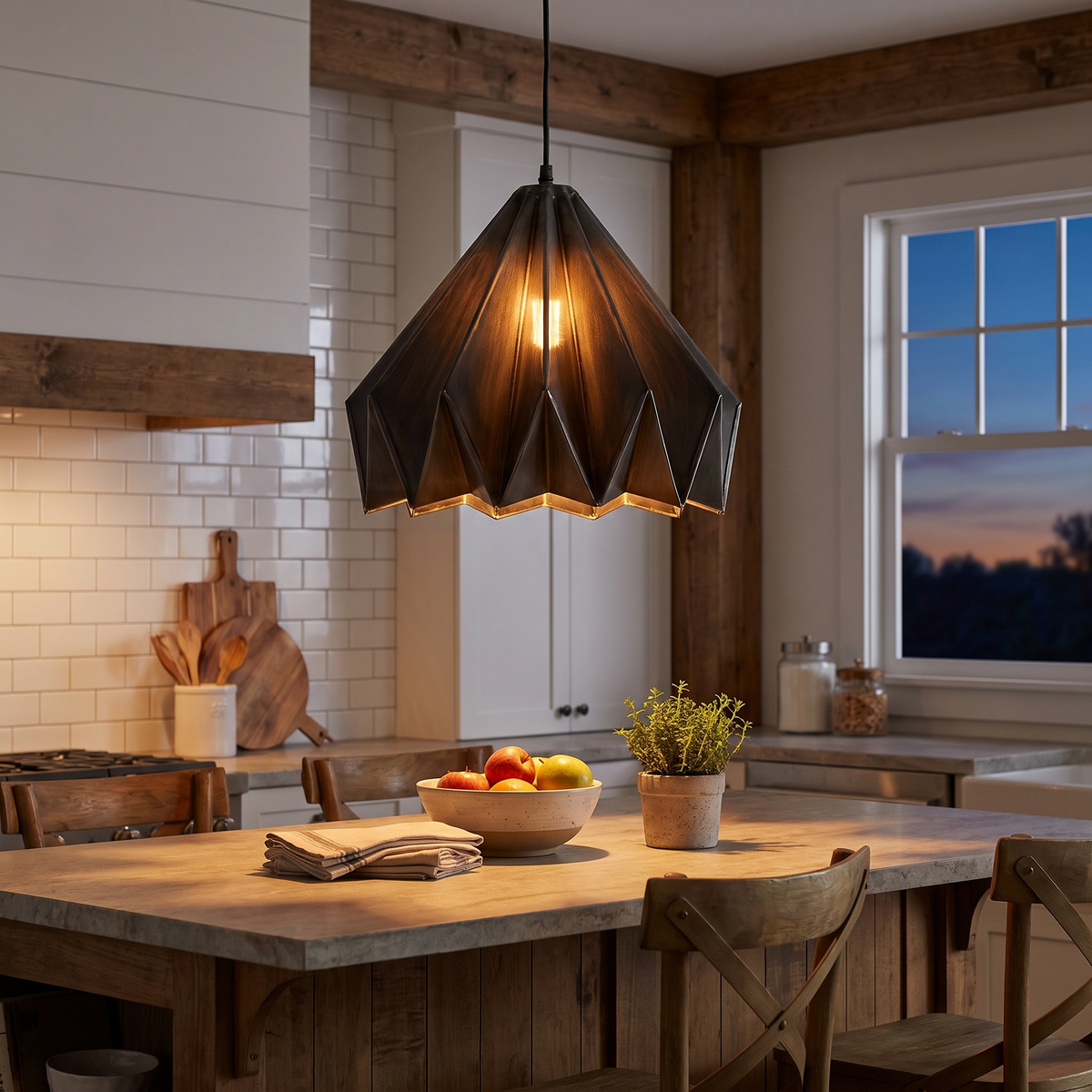 Phlox Pendant Light, shown in use
