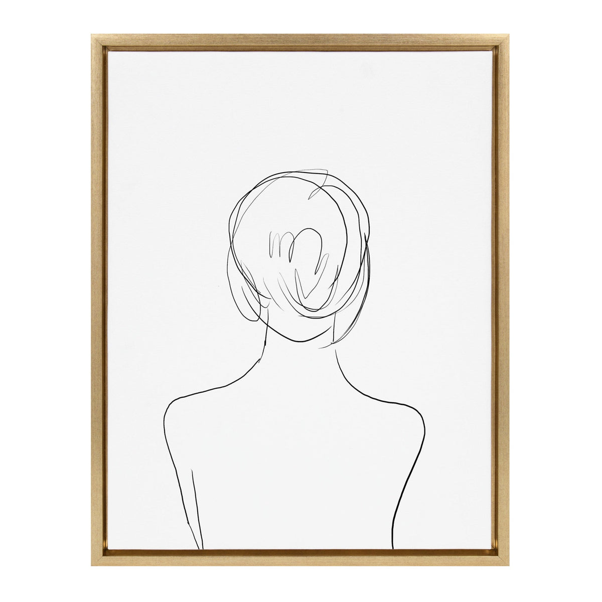 Sylvie Minimalist Woman Framed Canvas by Teju Reval of SnazzyHues