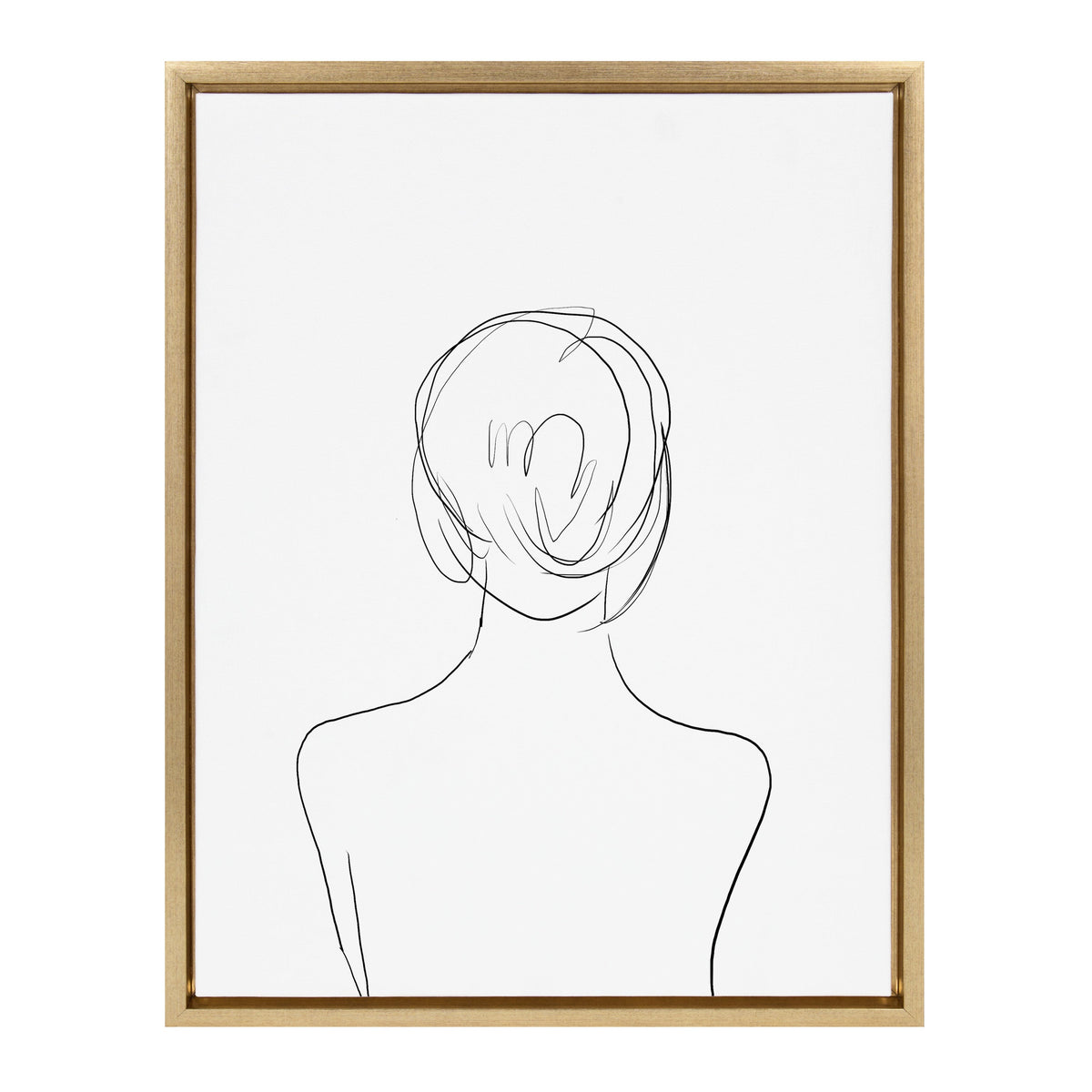 Sylvie Minimalist Woman Framed Canvas by Teju Reval of SnazzyHues