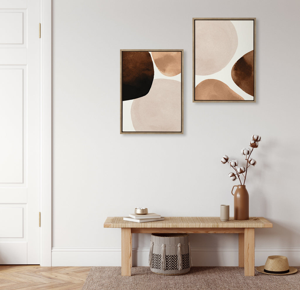 Sylvie Shapes I and II Framed Canvas Set of 2 by Amy Lighthall