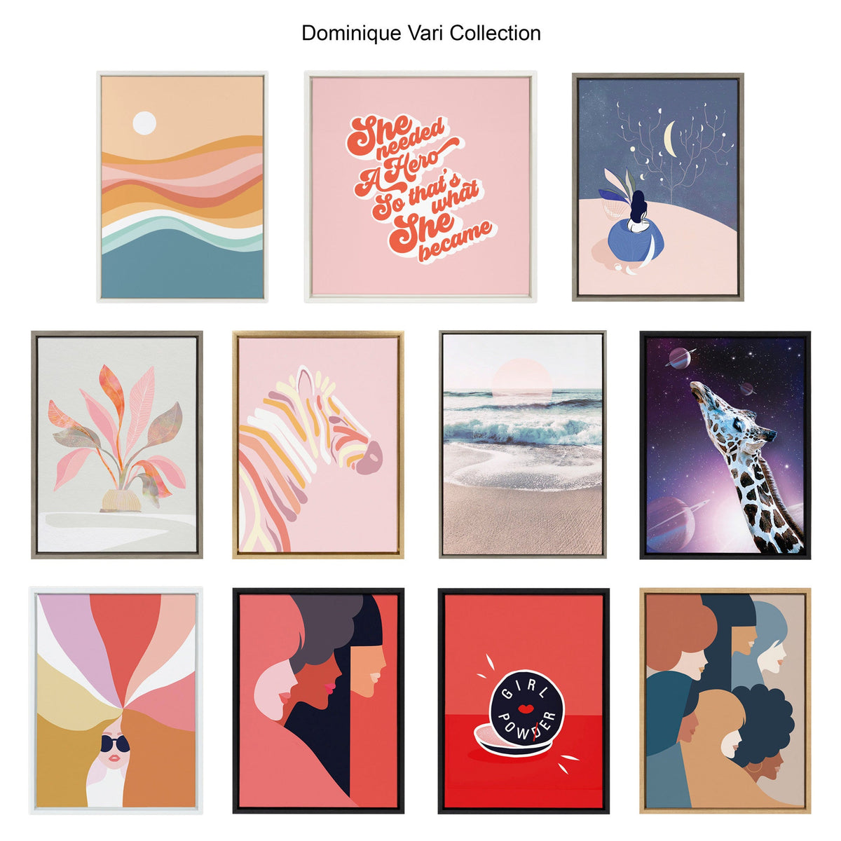 Sylvie The Shapes of Nature Framed Canvas by Dominique Vari