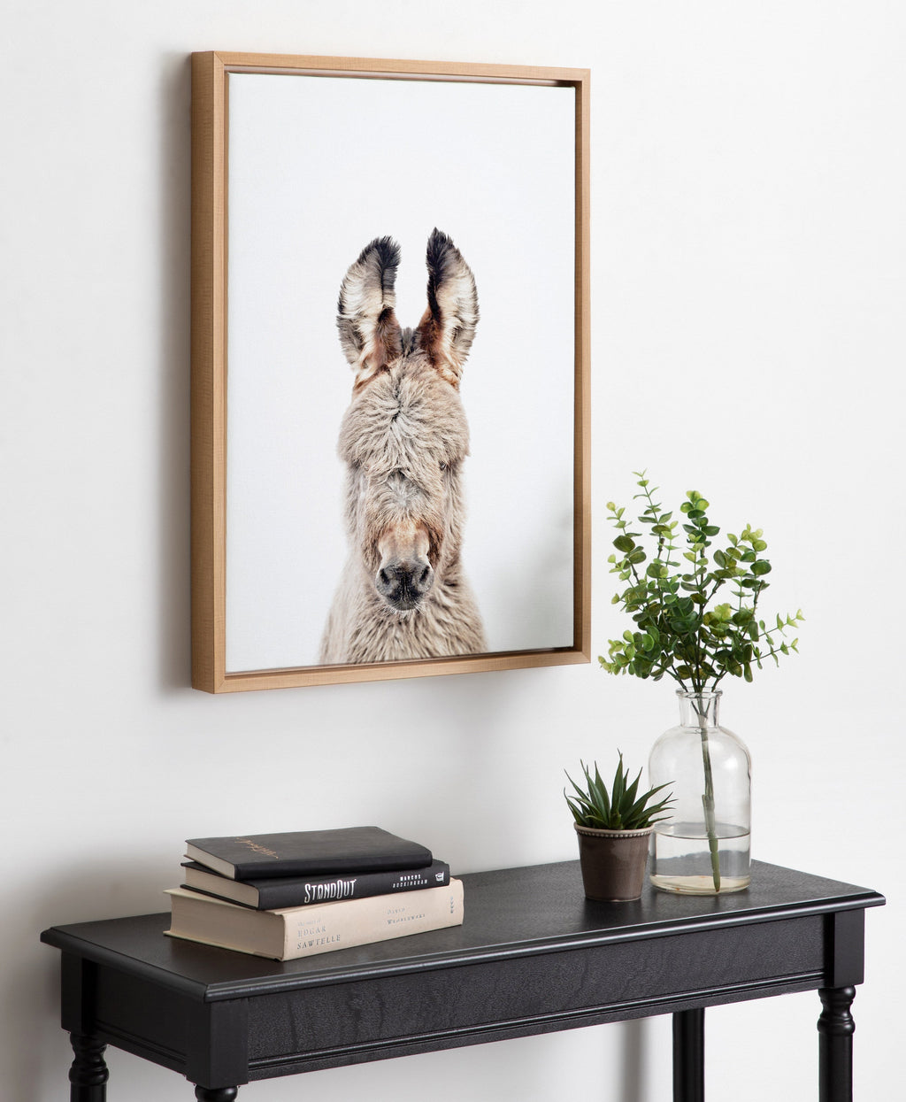 Sylvie Animal Studio Burro Portrait Framed Canvas by Amy Peterson Art Studio