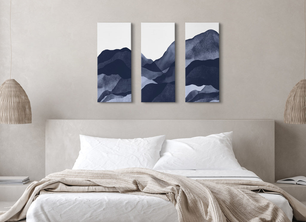 Mountain Range Canvas Wall Art Set of 3 by Amy Lighthall