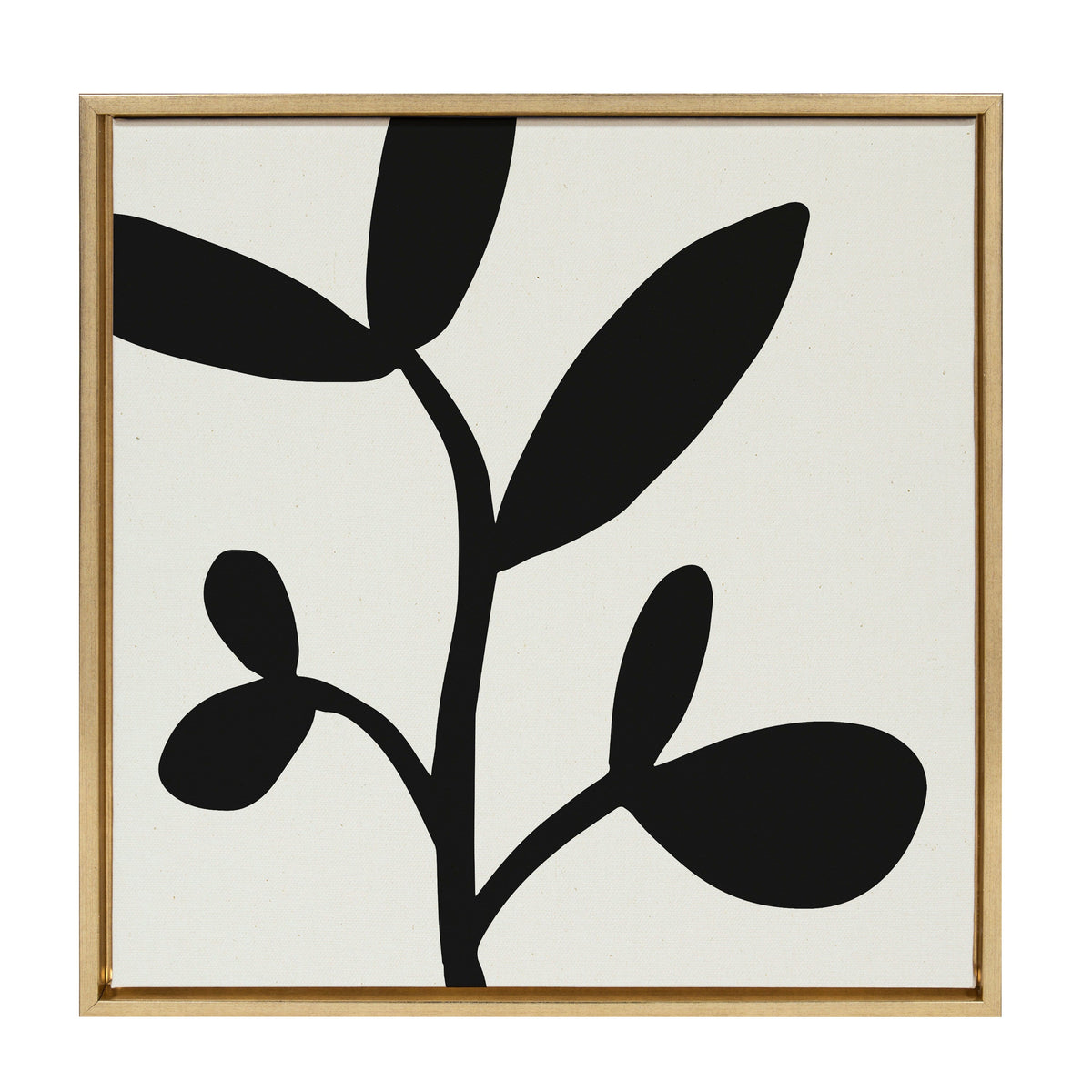 Sylvie Modern Botanical Neutral Abstract 2 Framed Canvas by The Creative Bunch Studio