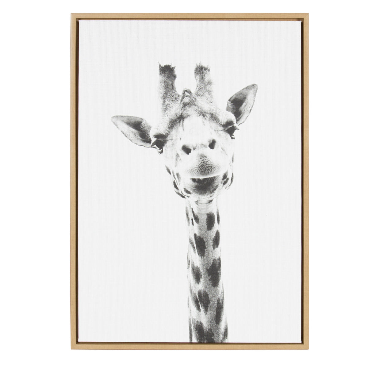Sylvie Giraffe Framed Canvas by Simon Te of Tai Prints