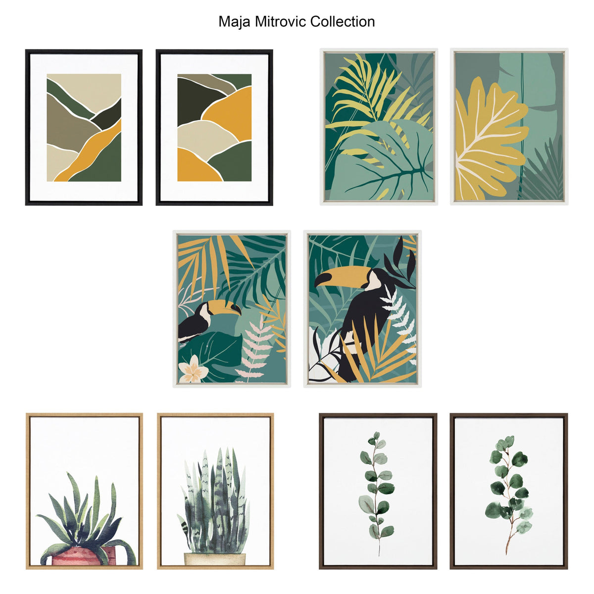 Sylvie Fields of Sun 3 Framed Canvas by Maja Mitrovic of Makes My Day Happy